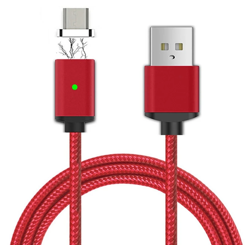 Cwxuan Micro USB Съемный магнитный адгезии плетеный кабель для синхронизации данных (100