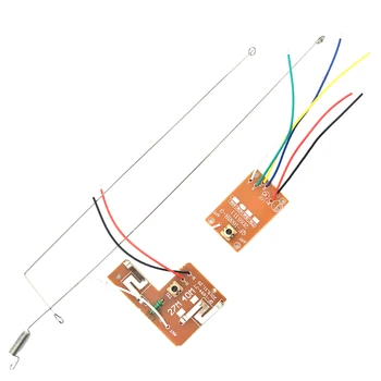 Scheda trasmettitore e ricevitore PCB circuito telecomando 4CH RC 27 MHz con sistema radio antenna per giocattoli auto hobby fai da te