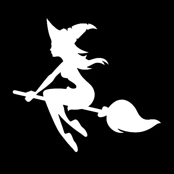 12x10cm-白Cartoon-Witch-Silhouette-Vinyl-Car-Sticker-Creative-Witch-Car-Body-Window-Decorative-Decal-TA001 (2)
