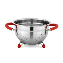 Сетчатая корзина для фруктов из нержавеющей стали с ручкой промывочный растительный слив дренажный инструмент