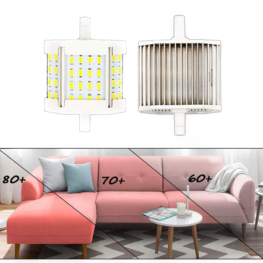 

2pcs 10W Double Ended Dimmable R7S LED Light 3'' Warm Cold White LED Floodlight Bulb 100W Halogen Replacement Bulb