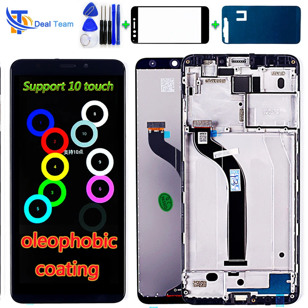 

AAA 5.7 inch LCD Display For XiaoMi Redmi 5 Digitizer Assembly Frame Touch screen with Oleophobic Coating + 10 Multi-touch