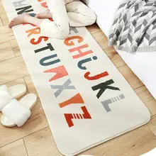 60x160 см утолщенный плюшевый прямоугольный ковер с разноцветными буквами, нескользящий напольный ковер