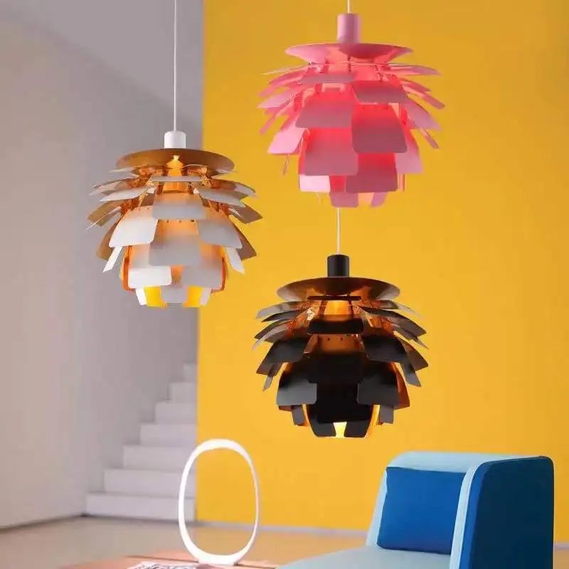 

Creative personality pine cone chandelier creative bedroom dining room chiba aluminum chandelier bar dining room color chandelie