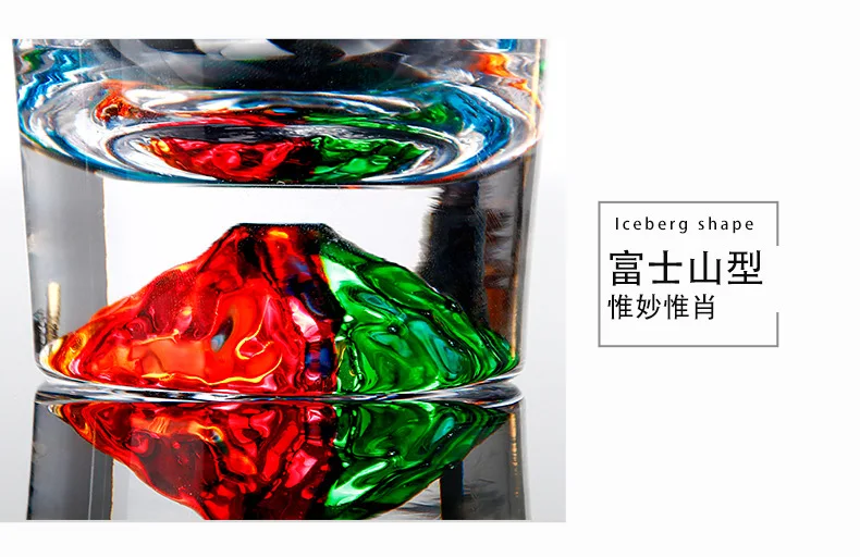 Красочное горное стекло Fuji Снежная кружка с горой японский стиль стеклянная кружка для сока бар тумблер для виски Уникальный Бокал для вина подарок