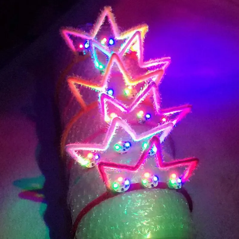 Светодиодный светящийся диадема, светильник в виде короны, повязки на голову, подарок на свадьбу, день рождения, игрушки, Рейв, вечерние принадлежности, рождественские повязки, год