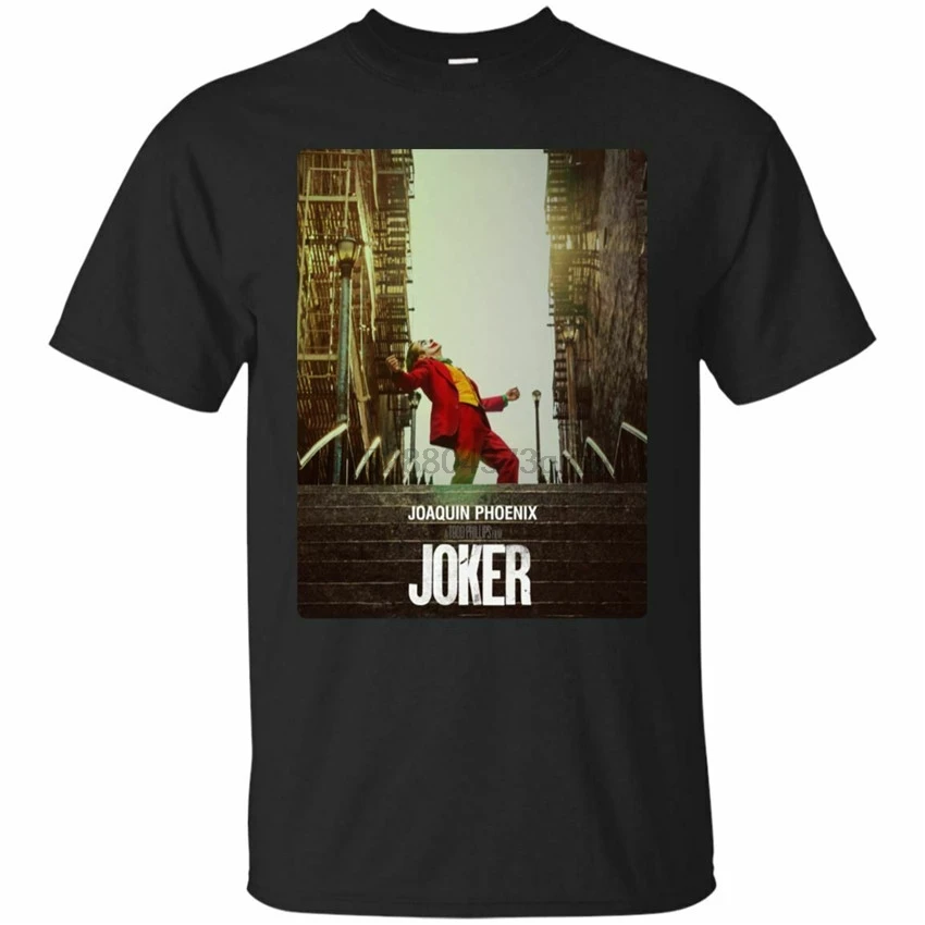 Joaquin Phoenix Joker Movie 2019 Short Sleeve Black T-Shirt S-3Xl Plus Size Clothing Tee Shirt |