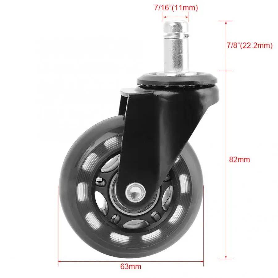 5 шт. 2," ролик офисного кресла колеса двойной подшипник поворотное колесико замена ролик для ножек мебели колеса