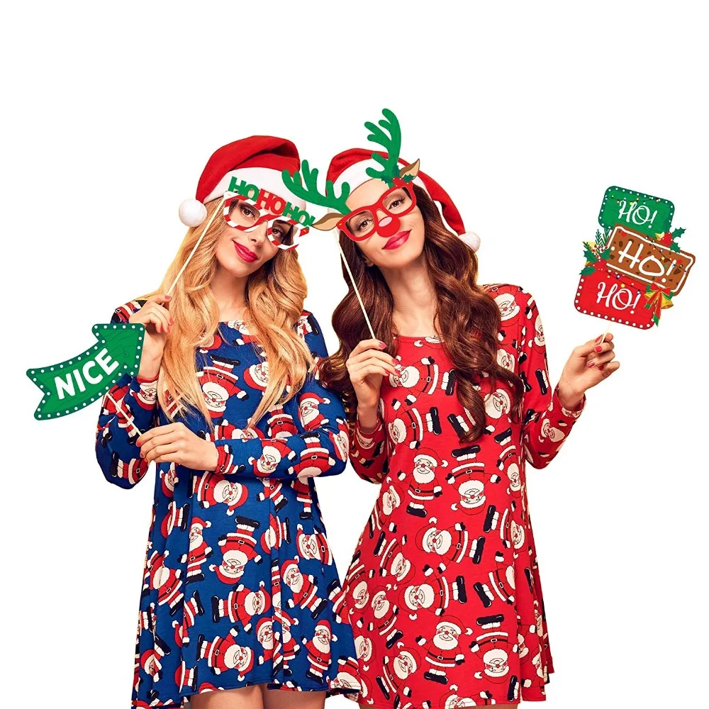 38Pcs Christmas Photo Props Message Board Party Funny Glasses Decoration Christmas Decoration Photo Props KS18 (3)