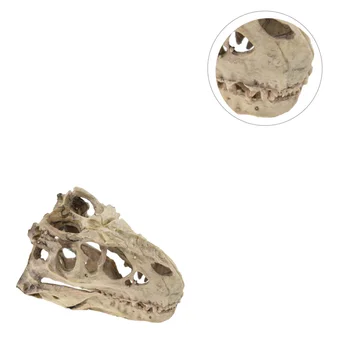 

1Pc Halloween Desktop Ornament Resin Aquarium Terrarium Decoration Dinosaur Skull Fish Tank Decoration (Random Style)