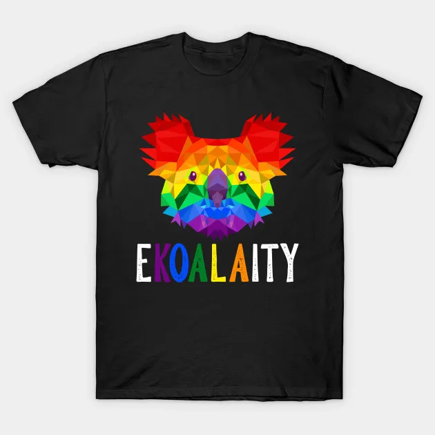Мужская футболка Ekoalaity Koala Pun LGBT Pride Rainbow Wombat со знаком равенства от xasty для женщин и