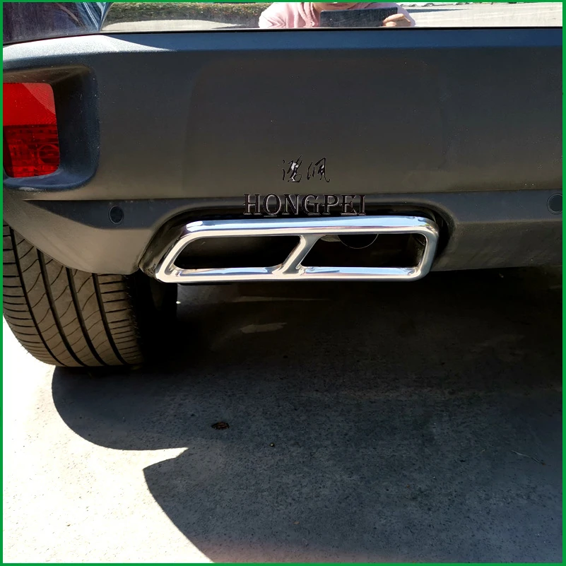 For Peugeot 3008GT 5008 Allure Rear Exhaust Muffler Tail End Pipe Decorative Cover Trim Auto Accessories 2pcs