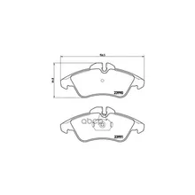 Комплект Тормозных Колодок Передних Brembo P50080 Brembo арт. P50080