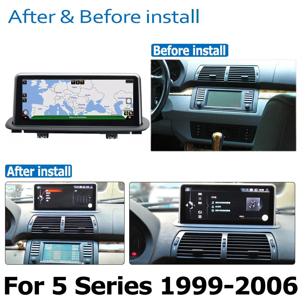 2 Din Автомобильный мультимедийный плеер для BMW 5 серии E39 1995 ~ 2003 радиоприемник Android