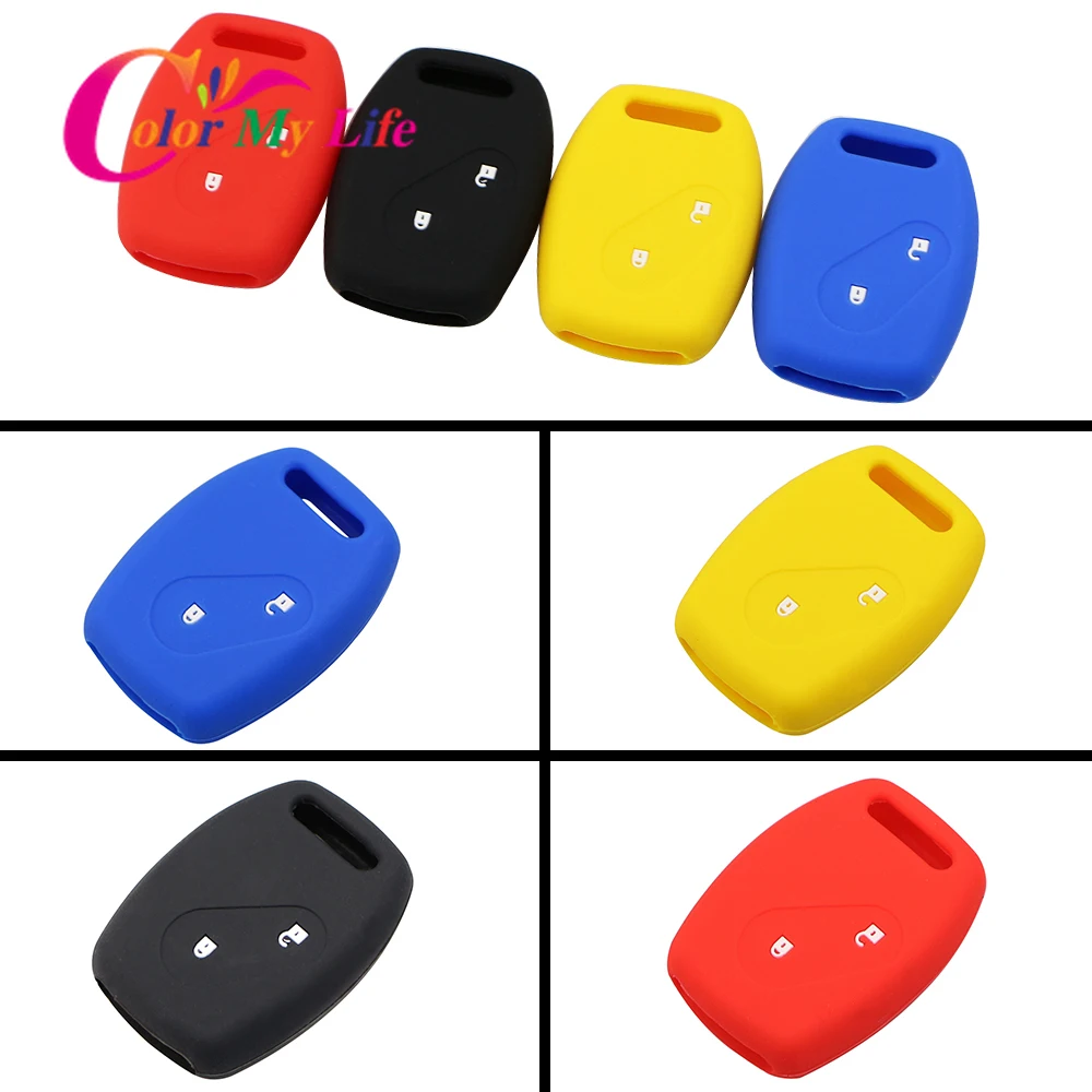 2 кнопки силиконовый Автомобильный Брелок дистанционного управления с ключом