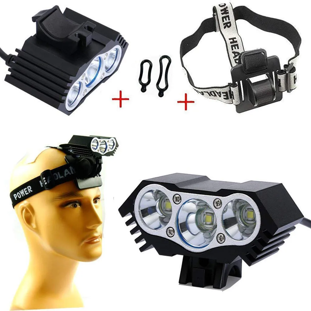 Top 4800 mAh bicycle light 8.4 volt bicycle light built-in battery USB charging aluminum bicycle light waterproof bicycle set 2