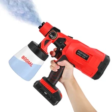 Pistolet de pulvérisation électrique sans fil, 800ML, contrôle de débit, 3 Modes de pulvérisation, boutons de Valve réglables, pour la pulvérisation des clôtures