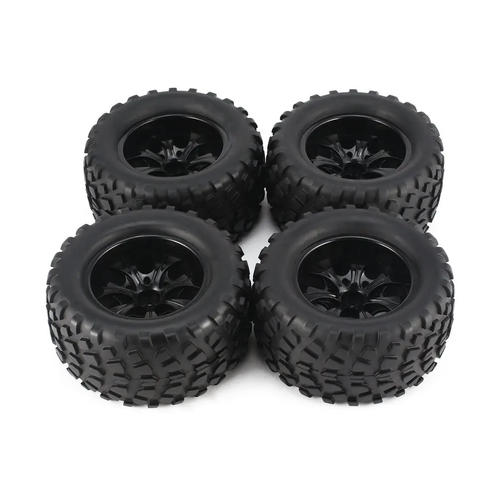 

4Pcs 130mm 7 Contour Dump Fetal Flower Off-road Wheel Rim and Tires for 1/10 Monster Truck Racing RC Car Accessories