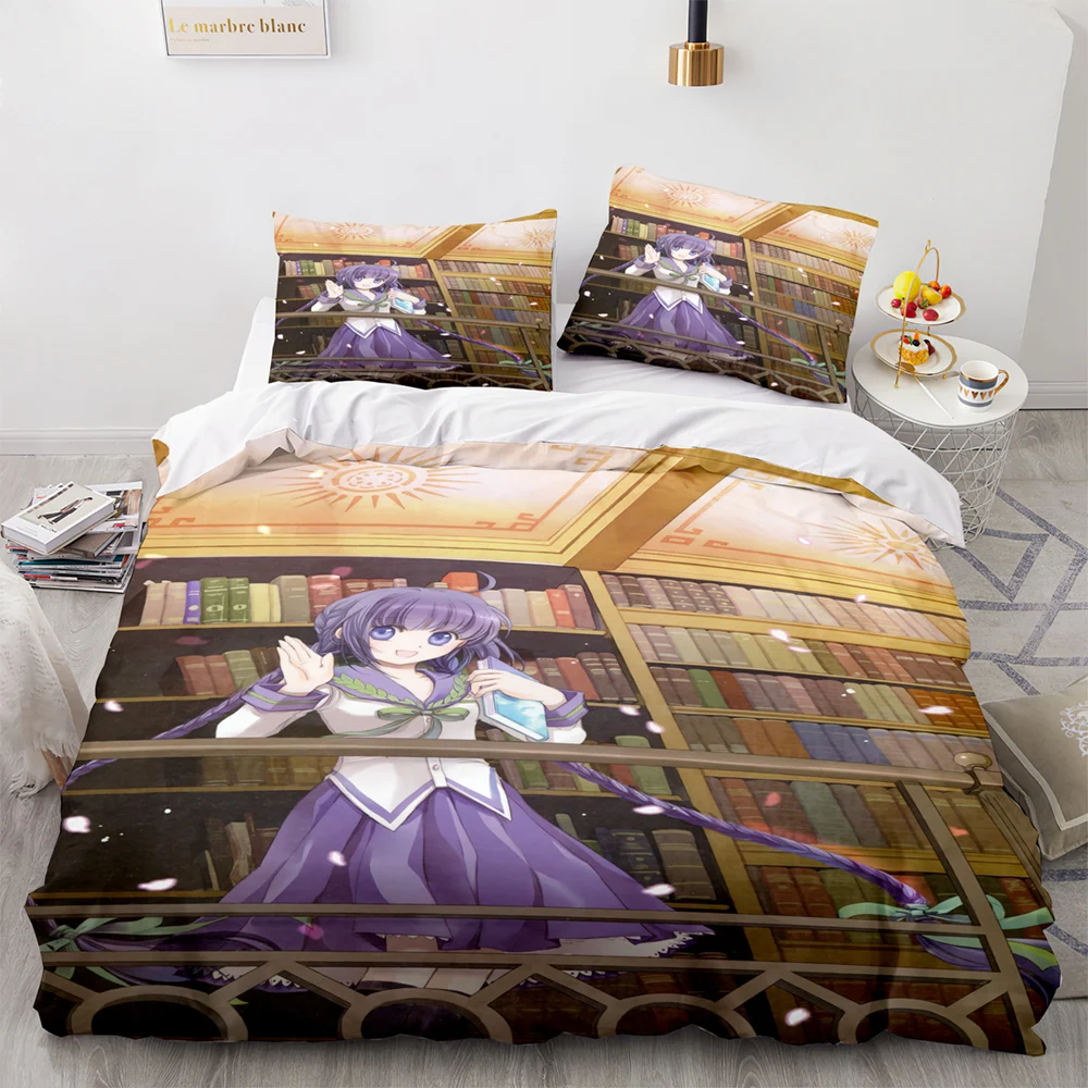 Kawaii Girl Bedding Set Single Twin Full Queen King Size Anime Girl Bed Set Aldult Kid Bedroom Duvetcover Sets 3D Print 034