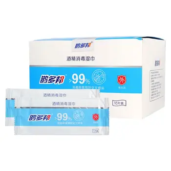 

10Pcs Alcohol Disinfection Wipe Portable Antibacterial Rinse Free Antiseptic Pad