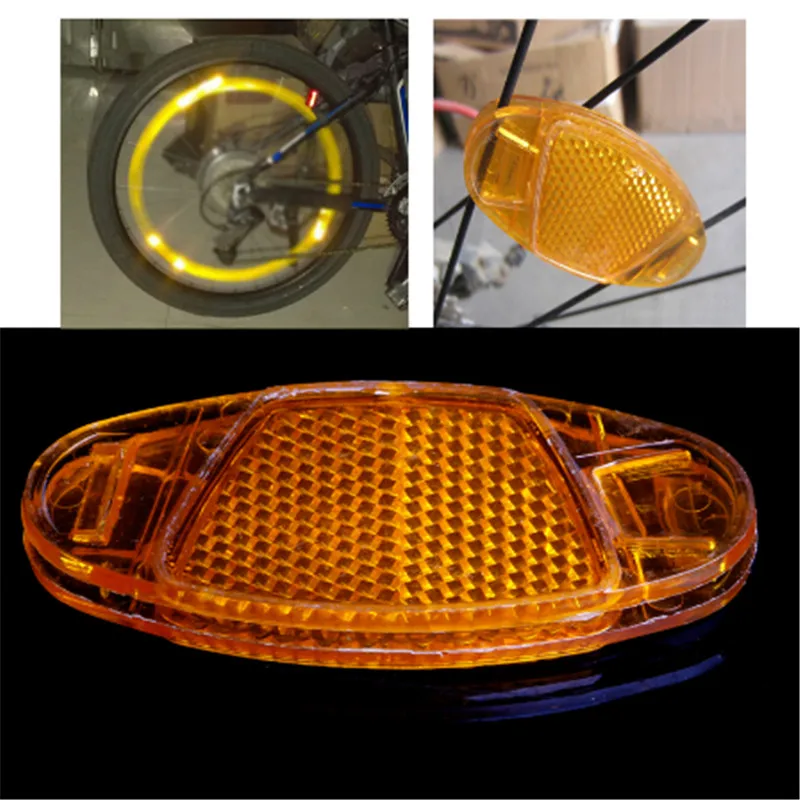 10pc Bicycle Bike Spoke Reflector Safety Warning Light Wheel Rim