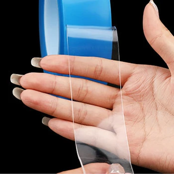 

3cmx300cm Gel Grip Silicone Tape Waterproof Double Sided Tape Sticker For Car Reusable Strong Sticky Magic Nano Tapes