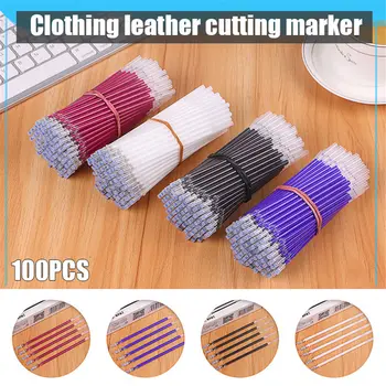 

100pcs Heat Erase Pen Refills High Temperature Disappearance Pen Refills Leather Garment Dash Marker KQS8