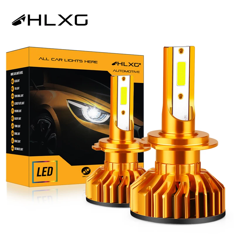 HLXG Car Headlight Kit H7 LED Bulb 4300K 6000K 8000K H1 H11 9005 HB3 9006 HB4 12V 80W 12000LM mini canbus Headlamp Light | Автомобили и
