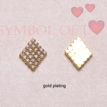 M0171) 16 мм X 19 мм алмазные стразы, позолота, плоская задняя часть, 100 шт./лот