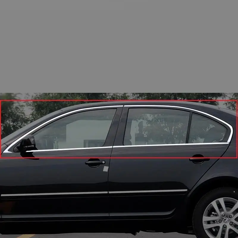 Декоративные Чехлы на окна автомобиля 07 08 09 10 11 12 13 14 15 для Skoda Octavia|Хромирование| |