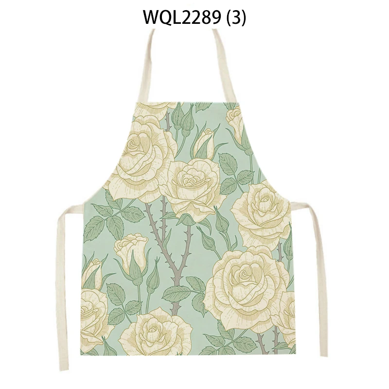 Plant Style Apron Cleaning Pinafore Aprons For Woma Flowers Vegetation Printing Apron Ladies Gadgets For Women Custom Aprons Bib