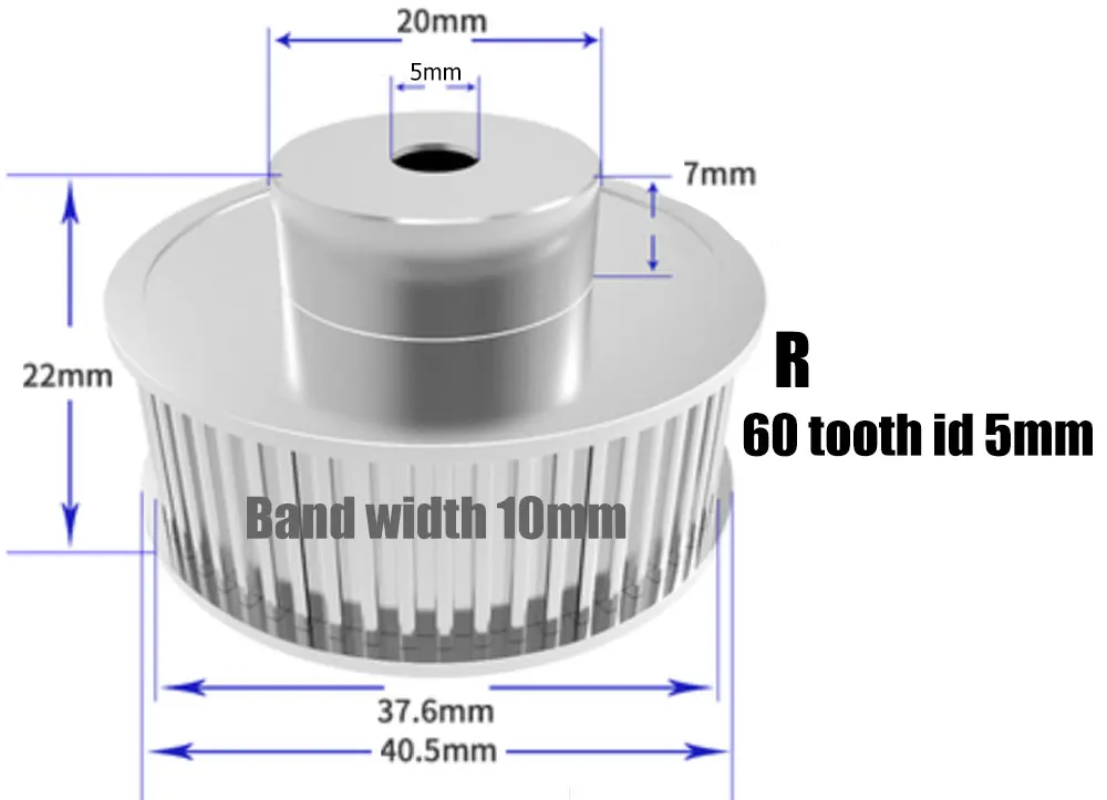 GT2 60 teeth 40Teeth 30 tooth 36tooth Bore 5mm/8mm Timing Alumium Pulley Fit for GT2-6mm Open Timing Belt for 3D Printer motor 3d printer