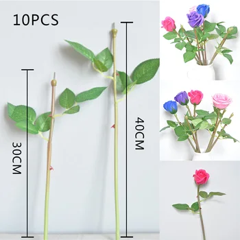 

10pcs Artificial Flower Stem Soap Flower, Silk Mesh Flower, Rose Flower Stem Silk Mesh Flower, Rose Flower Stem Artificial Flo