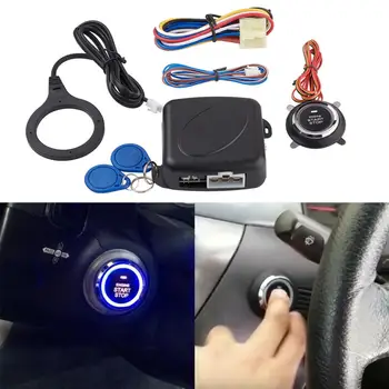 

Car Keyless Entry Engine Start Alarm System Car Engine Push Start Button Anti-theft System Push Button Engine with Hidden Lock