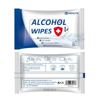 

10PCS Alcohol Prep Swap Pad Wet Wipe Disposable Disinfection For Antiseptic Skin Cleaning Care Non-irritating Hands Body Clean