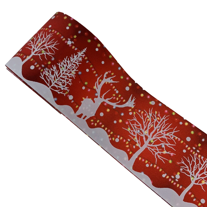 75 мм 3 дюйма Рождество дизайн светится в темноте корсажная лента для DIY украшения волос или вечерние аксессуары