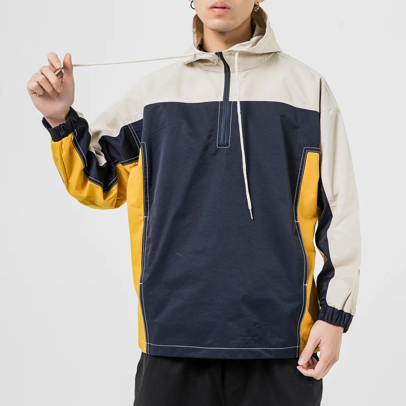 

2019 Fashion High Quality Sweatshirt Men Hip Hop Patchwork Long Sleeve Pullover Hoodies Sweatshirt AUTUMN Spring Clothes