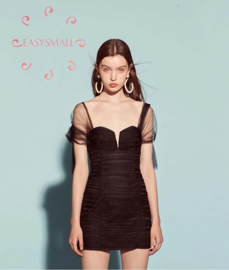 EASYSMALL Alice, женское платье, летнее, Пляжное, сексуальное, открытая спина, высокое качество, кружево, сетка, высокая талия, без рукавов, платья