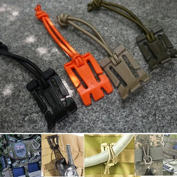 

2Pcs Dominator Elastic Cord Hang Buckle Military Clip PALS MOLLE Style Webbing