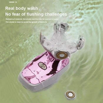 

Hair Removal LED Display Electric Epilator 4D Underarm Leg Cordless USB Charging 5 In 1 Shaving Ergonomic Home Travel Portable