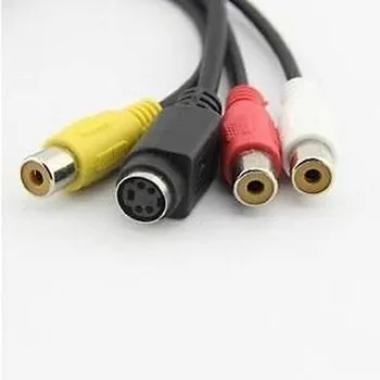 

VGA SVGA to S-Video 3 RCA AV TV Out Cable Adapter Converter for PC Computer Laptop DQ-Drop