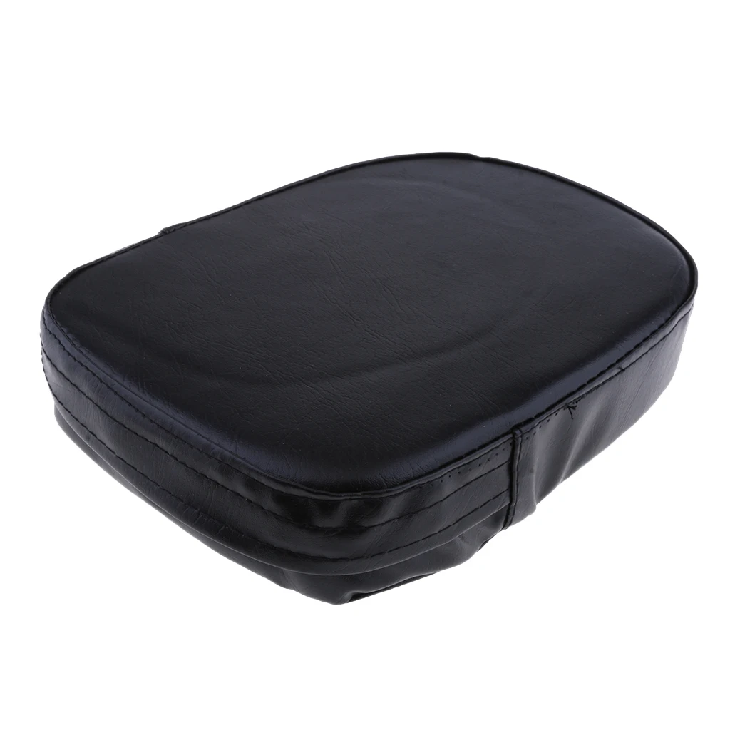 Universal Motorcycle Sissy Bar Rear Passenger Backrest Cushion Pad - Black