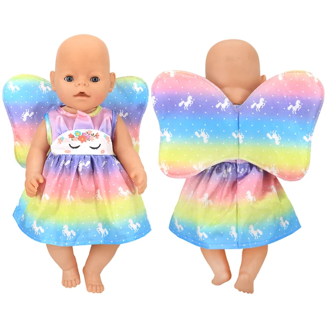 16-18 inch Doll Clothes Accessories Include Dress,Romper,Outfits and Hats fit 43cm Newborn Baby Zapf Doll, Nenuco Dolls Clothing 18-70 wing