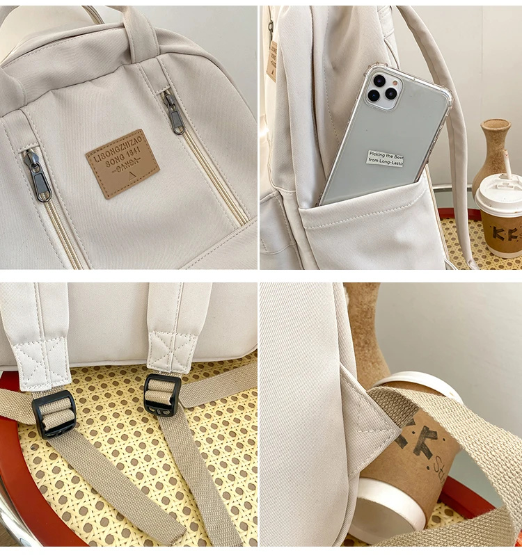 NEW Backpack Double Zipper Women Waterproof Korean Style cheap Schoolbag Female College Student Laptop backpack Women's backpack