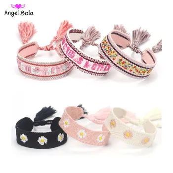 

Ethnic Colorful Woven Friendship Bracelets Braided Fashion Trendy Surf Beach Chic Boho Girl Pulseras Femme Dropshipping