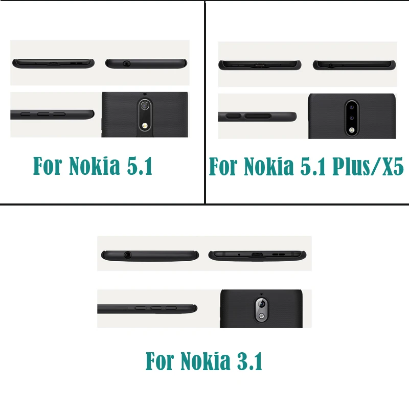 Для Nokia 9 PureView чехол Nokia 3,2 4,2 8,1 X7 5,1 Plus X5 3,1 чехол Nillkin Супер Матовый Защитный чехол жесткий чехол для ПК телефона