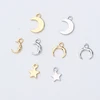 Boucles d'oreilles en forme de croissant, de lune, d'étoile, breloques en alliage, simples, à la mode, pour Bracelet, pendentif, accessoire de fabrication de bijoux, 10 pièces ► Photo 1/6