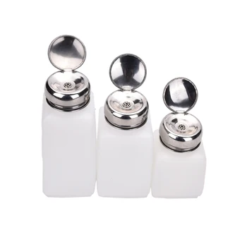 

100ml/200ml/250ml Empty Pump Liquid Alcohol Press Nail Polish Remover Cleaner Bottle Dispenser Make Up Refillable Container