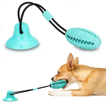 

Dog Chew Toys Silicone Suction Cup Tug Dog Toy Multifunction Pet Molar Bite Toy Pet Tooth Cleaning Dog Toothbrush for large Dog