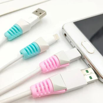

USB Cable Protector Earphone Wire Cord Protection Cover Data Charger Line Protective Sleeve Anti-Break Cable Protector Sleeve
